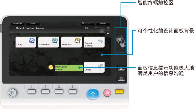 柯尼卡美能達(dá)彩色復(fù)印機(jī)bizhubC658操作面板-科頤辦公 柯尼卡美能達(dá)彩色復(fù)印機(jī)bizhubC658操作面板-科頤辦公